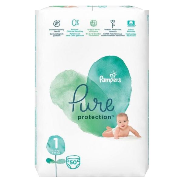 Pampers Pure Protection 1 (2-5kg 50 cope )