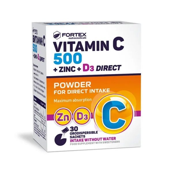 Fortex – Vitamin C 500 + Zink + D3 Direct