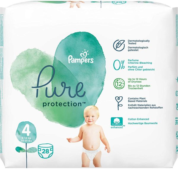 Pampers Pure Protection 4 (9-14kg 28cope )